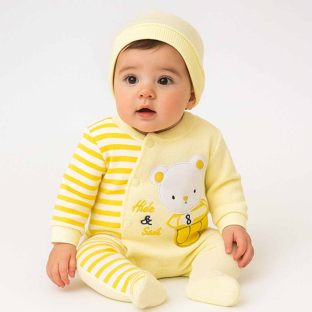 Winter Rompers with cap n bib(0-3months)