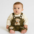 Türkish Velvet style duangaree romper set
