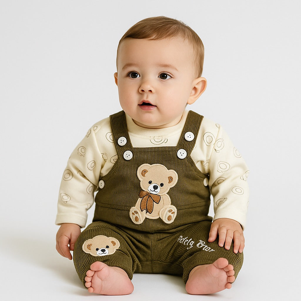 Türkish Velvet style duangaree romper set