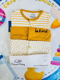 Dream Baby Pack of 3 Sleep Suit Rompers Collection Y (open feet )