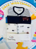 Dream Baby Pack of 3 Sleep Suit Rompers Collection NB(open feet)