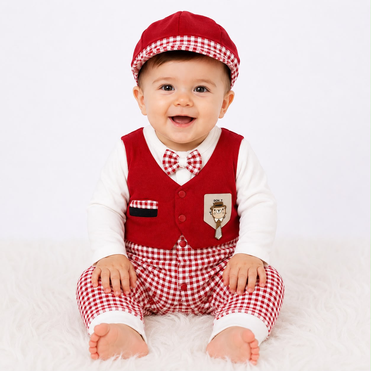 Blended Cotton Bear Romper – Available in 3 Beautiful Colors