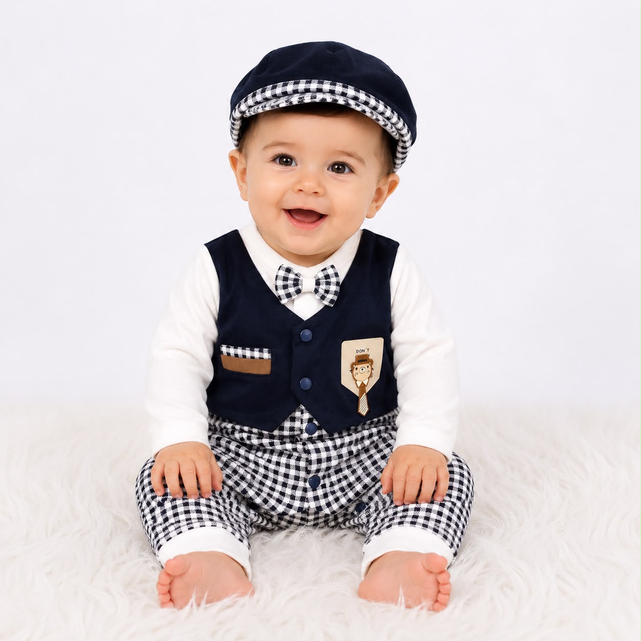 Blended Cotton Bear Romper – Available in 3 Beautiful Colors