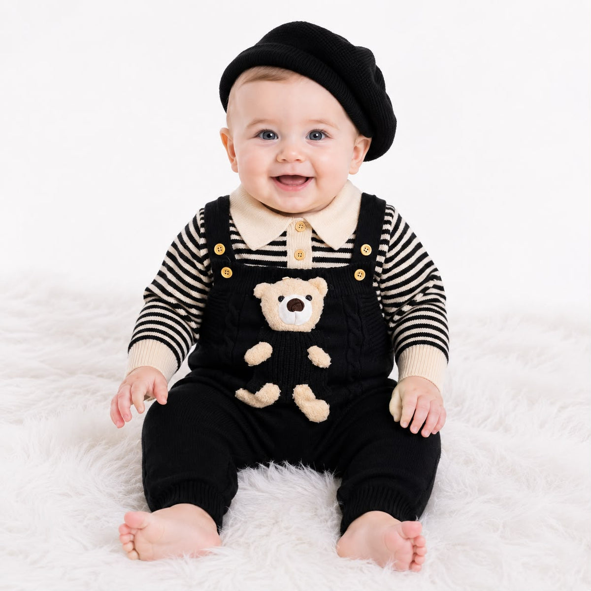 Imported Woolen Baby Rompers with cap