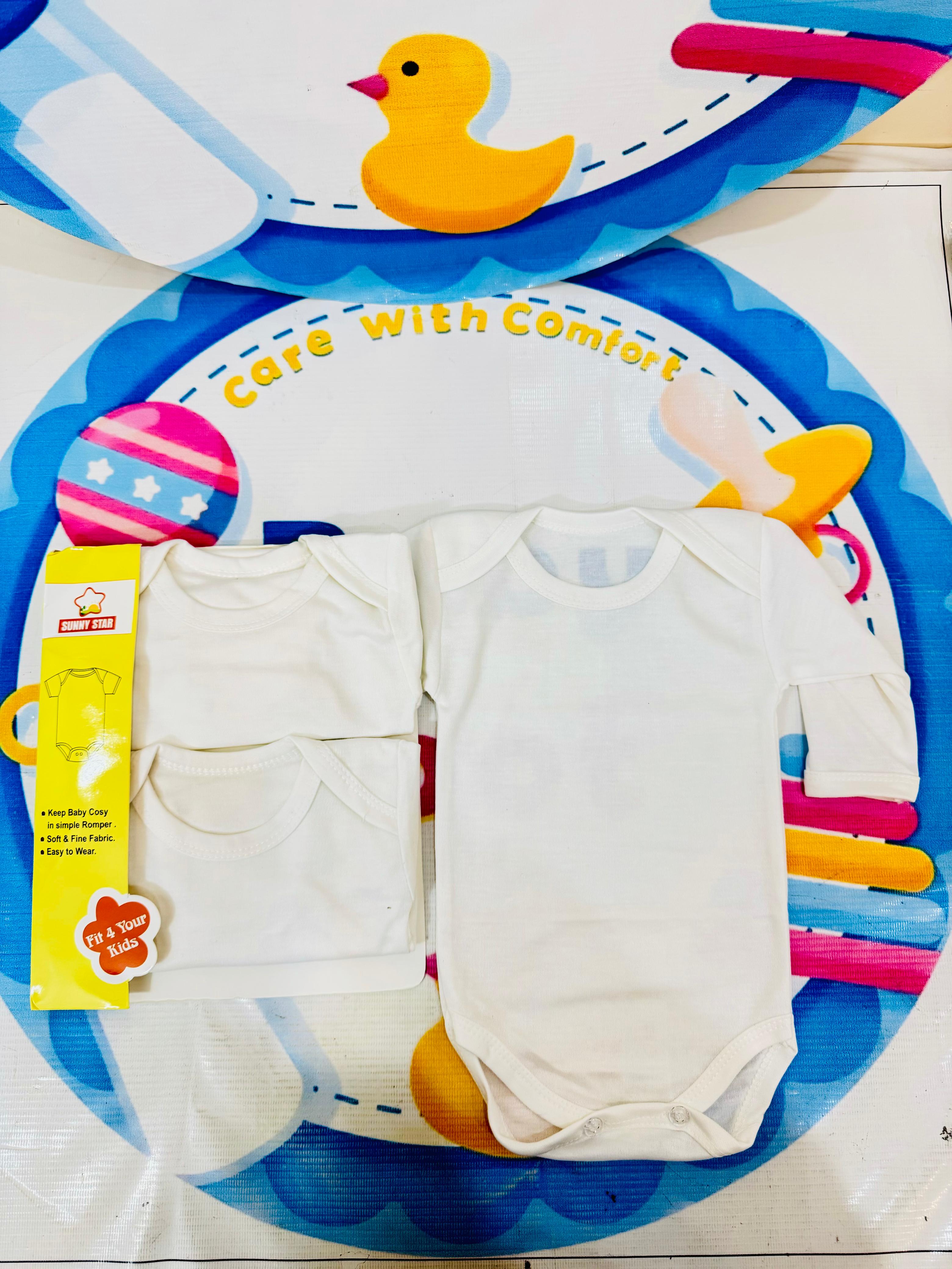 Pack of 3 Full-sleeve bodysuits