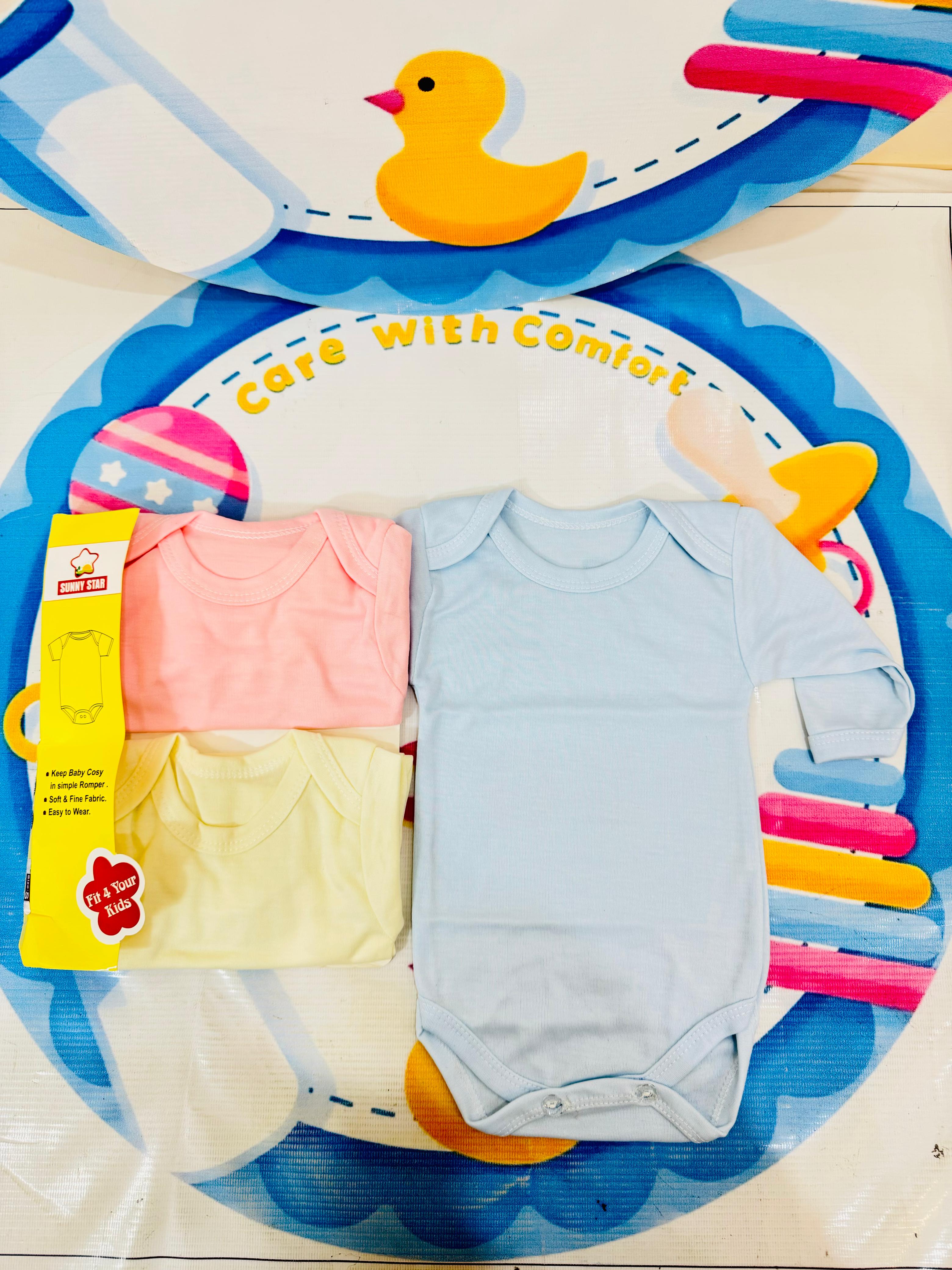 Pack of 3 Full-sleeve bodysuits