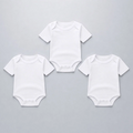 Pack of 3 half-sleeve bodysuits(White)
