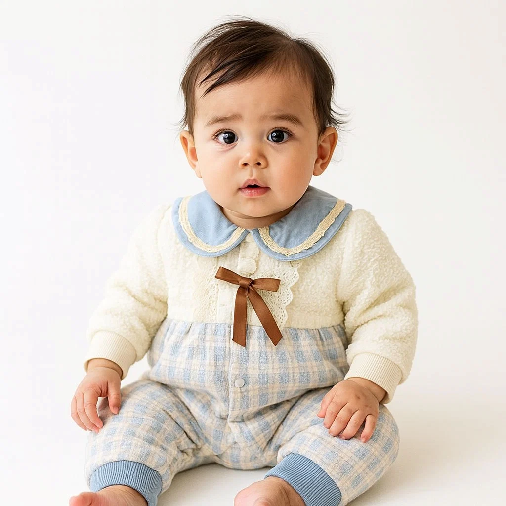 Baby Quilted Foaming Winter Rompers – Cozy & Stylish