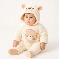 Quilted Fur Winter Rompers – Cozy & Stylish(0-6 months)