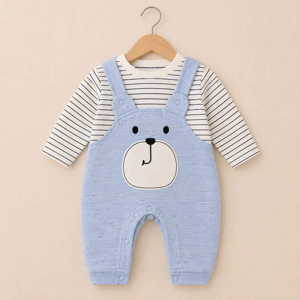 Blended Cotton Bear Romper – Available in 3 Beautiful Colors