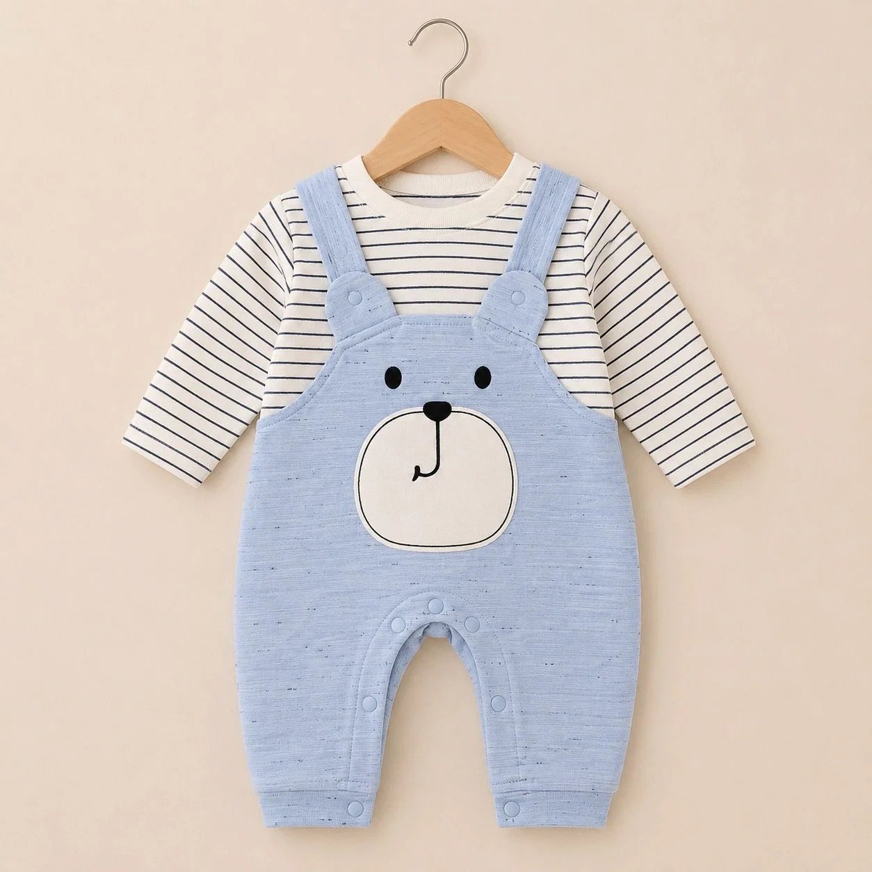 Blended Cotton Bear Romper – Available in 3 Beautiful Colors