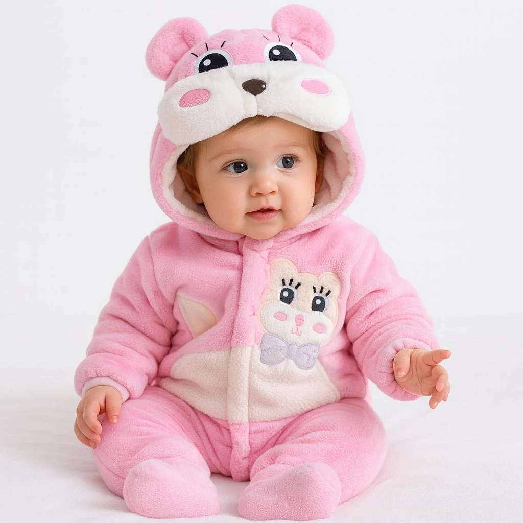 Baby Quilted Foaming Winter Rompers – Cozy & Stylish
