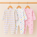C/C Pack of 3 Sleep Suit Rompers Collection P (Open Feet)
