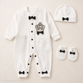 Fancy crown Romper set Wblack