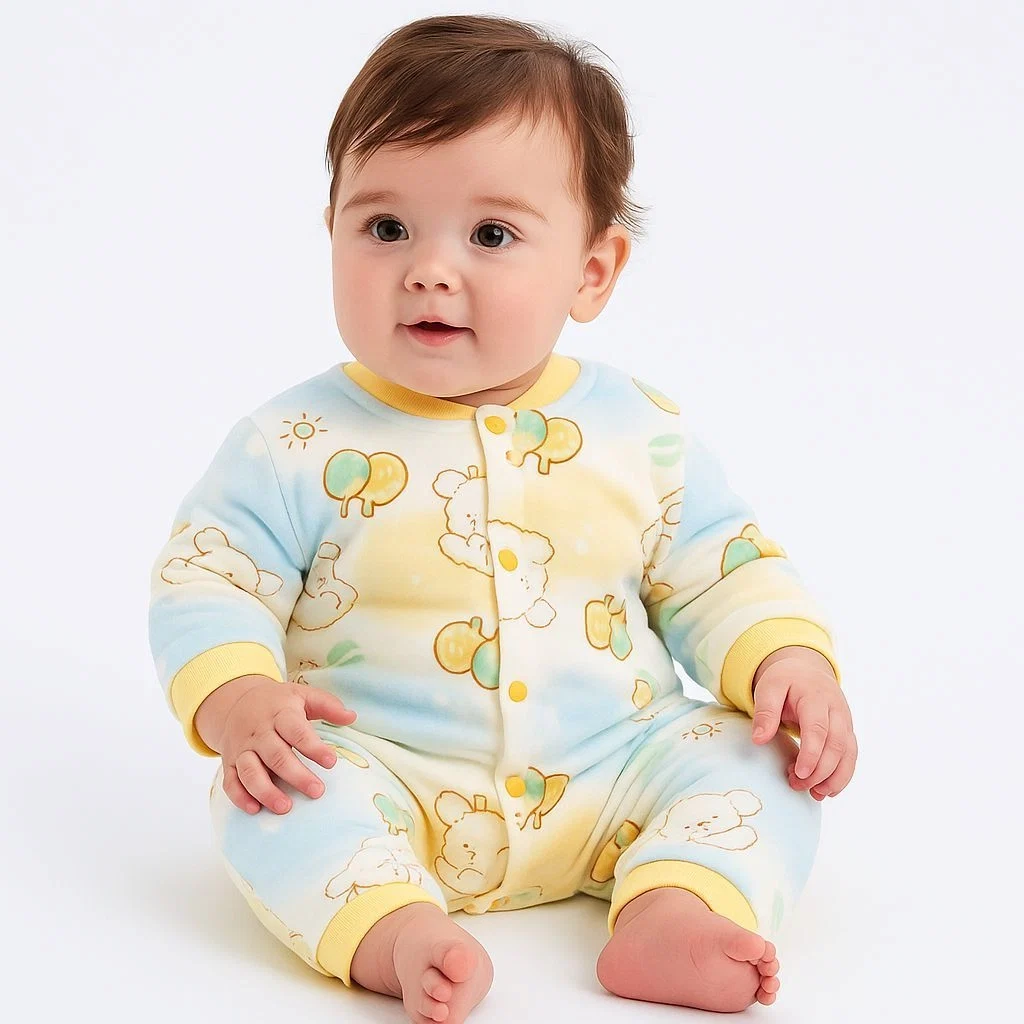 Baby Quilted Foaming Winter Rompers – Cozy & Stylish