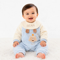 Baby Quilted Foaming Winter Rompers with bib – Cozy & Stylish