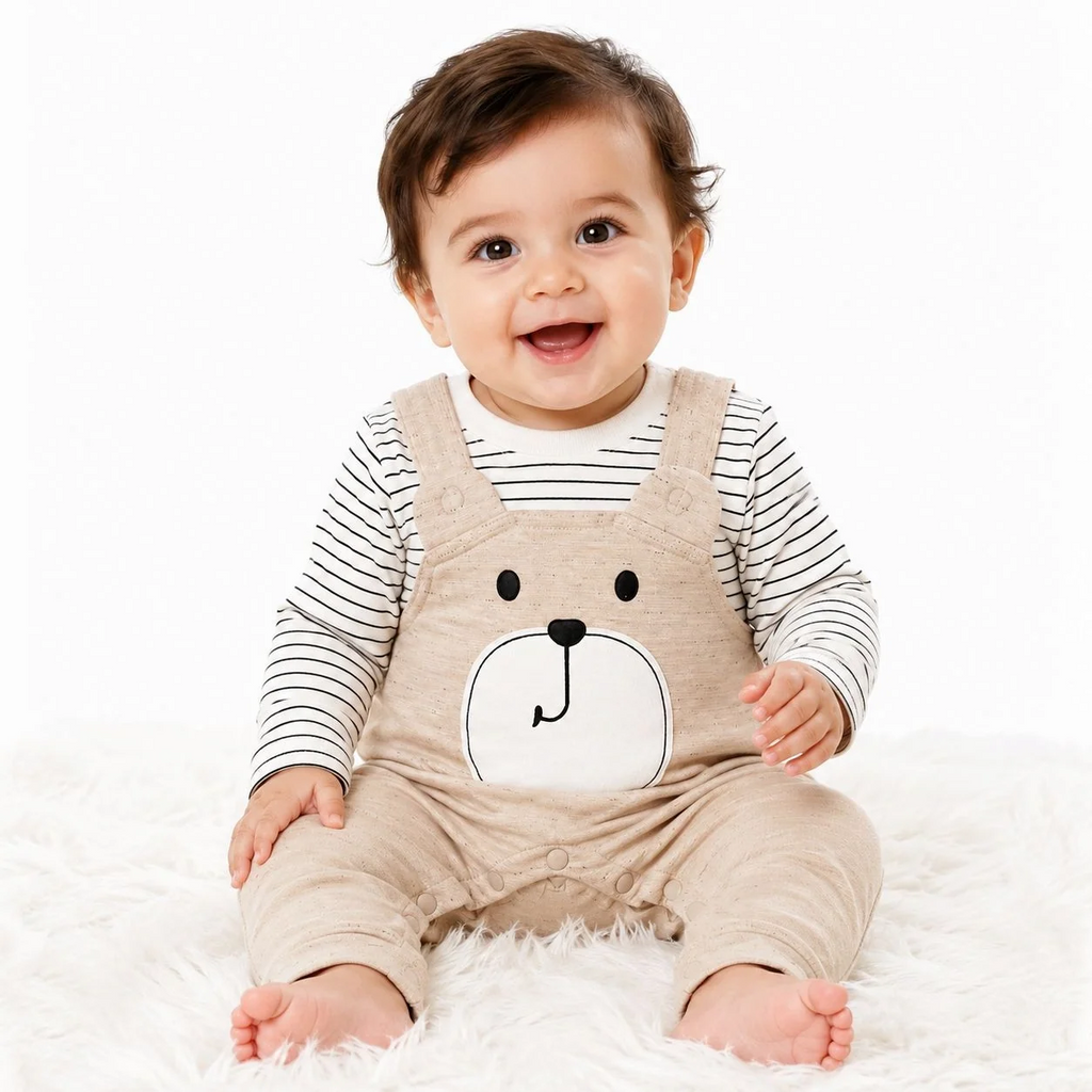 Blended Cotton Bear Romper – Available in 3 Beautiful Colors