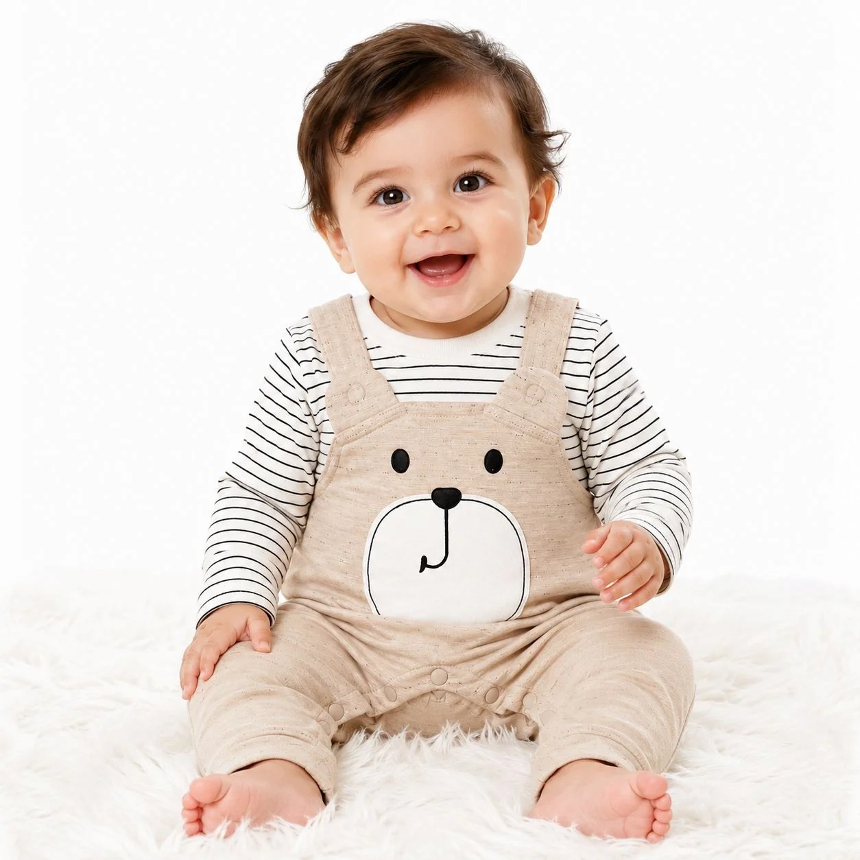 Blended Cotton Bear Romper – Available in 3 Beautiful Colors