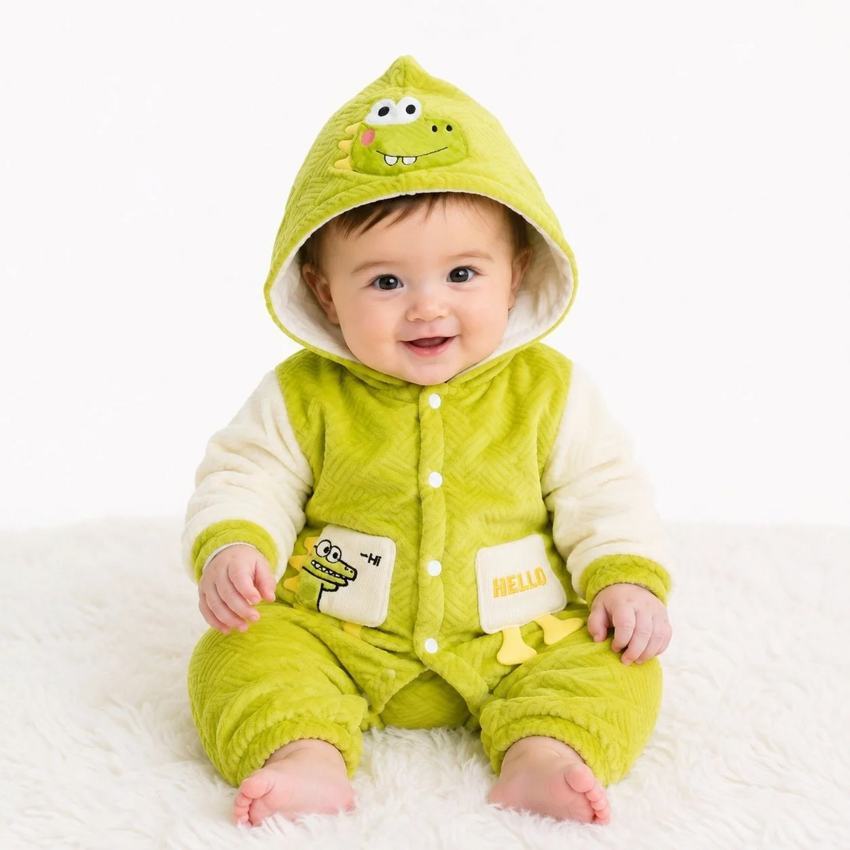 Baby Quilted Winter Rompers – Cozy & Stylish