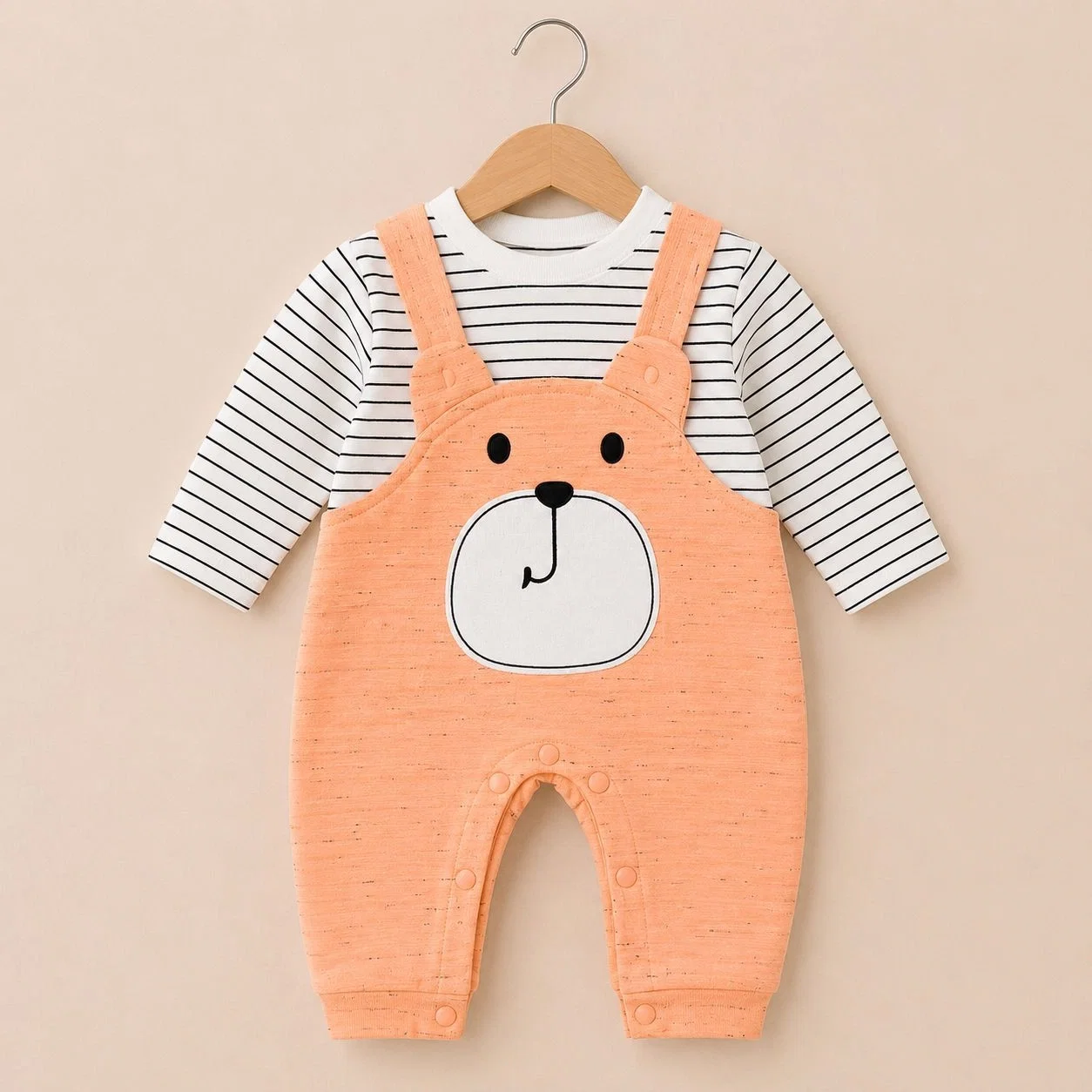 Blended Cotton Bear Romper – Available in 3 Beautiful Colors
