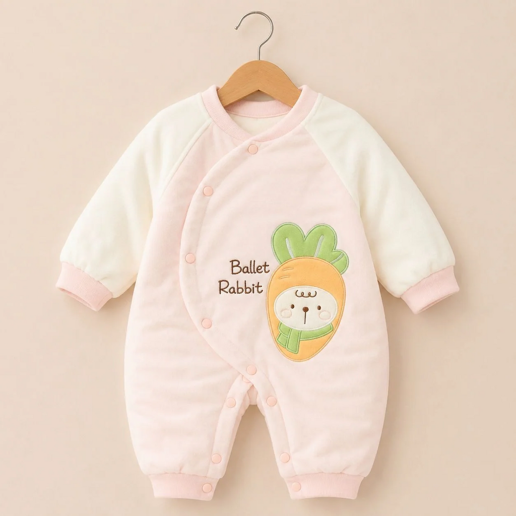 Baby Quilted Foaming Winter Rompers – Cozy & Stylish