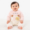 Baby Quilted Foaming Romper with bib – Cozy & Stylish