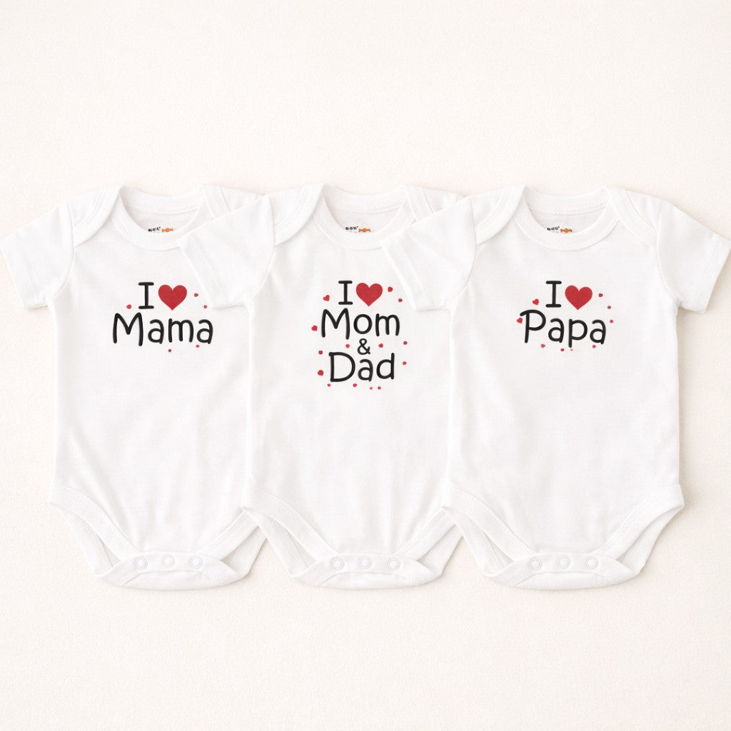 Baby Bodysuits Collection – Set of 3 (Half Sleeves)