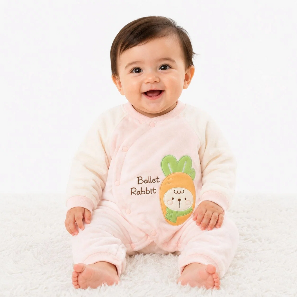 Baby Quilted Foaming Winter Rompers – Cozy & Stylish