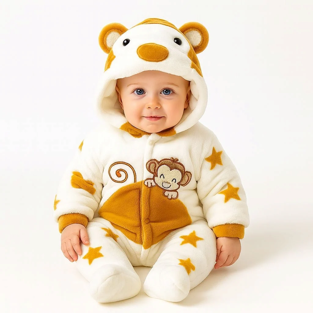 Baby Quilted Foaming Winter Rompers – Cozy & Stylish