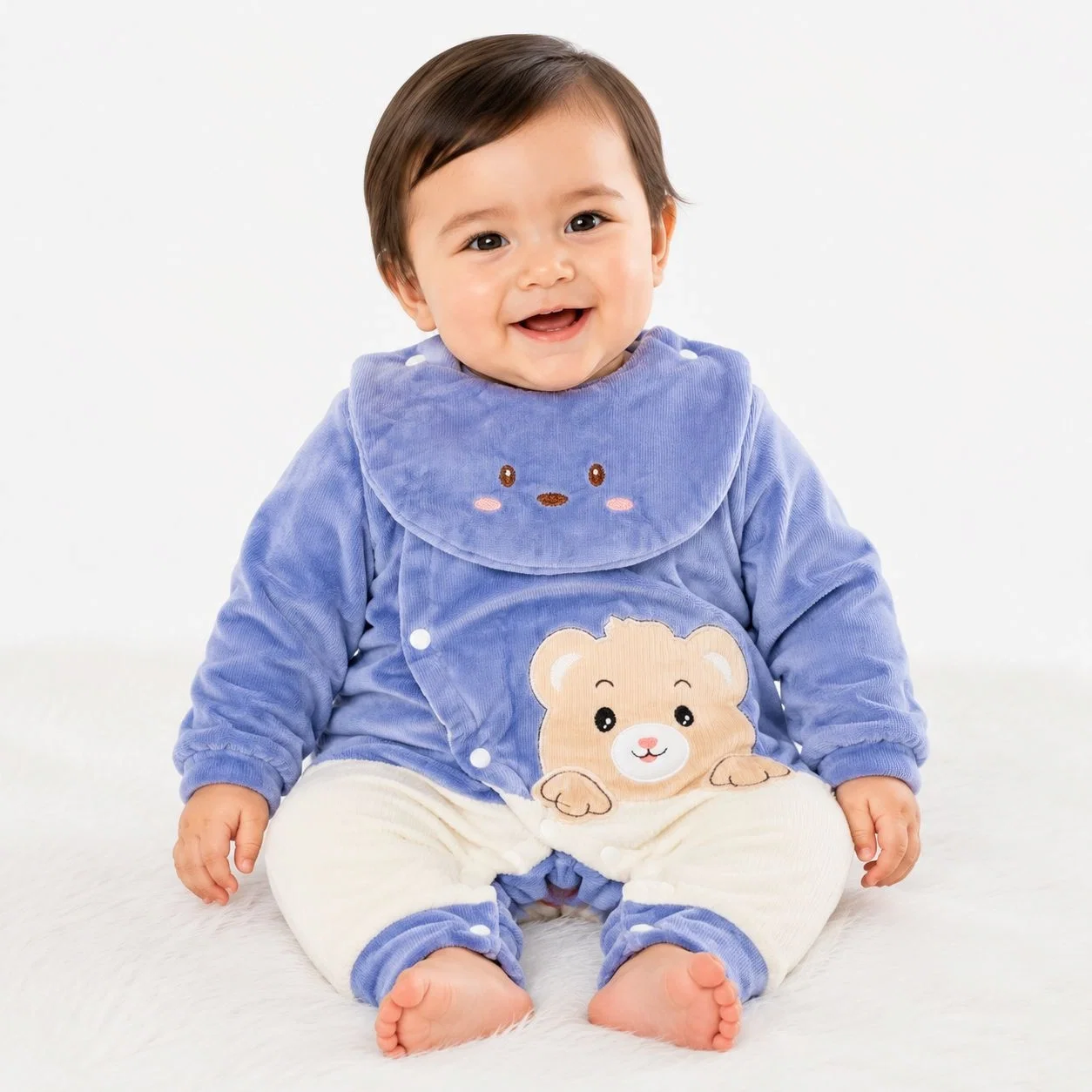 Baby Quilted Foaming Winter Rompers – Cozy & Stylish