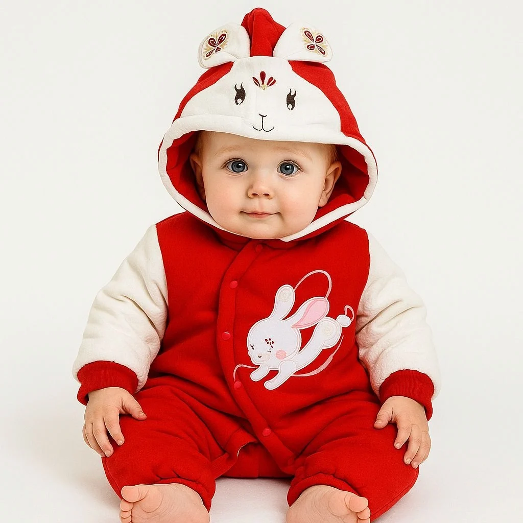 Baby Quilted Foaming Winter Rompers – Cozy & Stylish