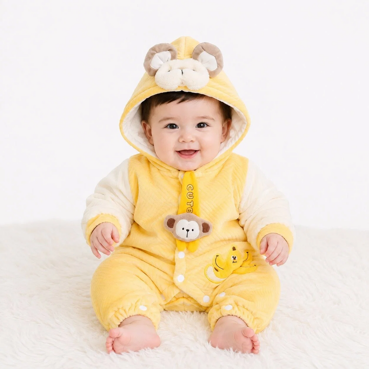 Baby Quilted Foaming Winter Rompers – Cozy & Stylish