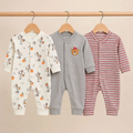 Carters Pack of 3 Sleep Suit Rompers Collection R (Open Feet)