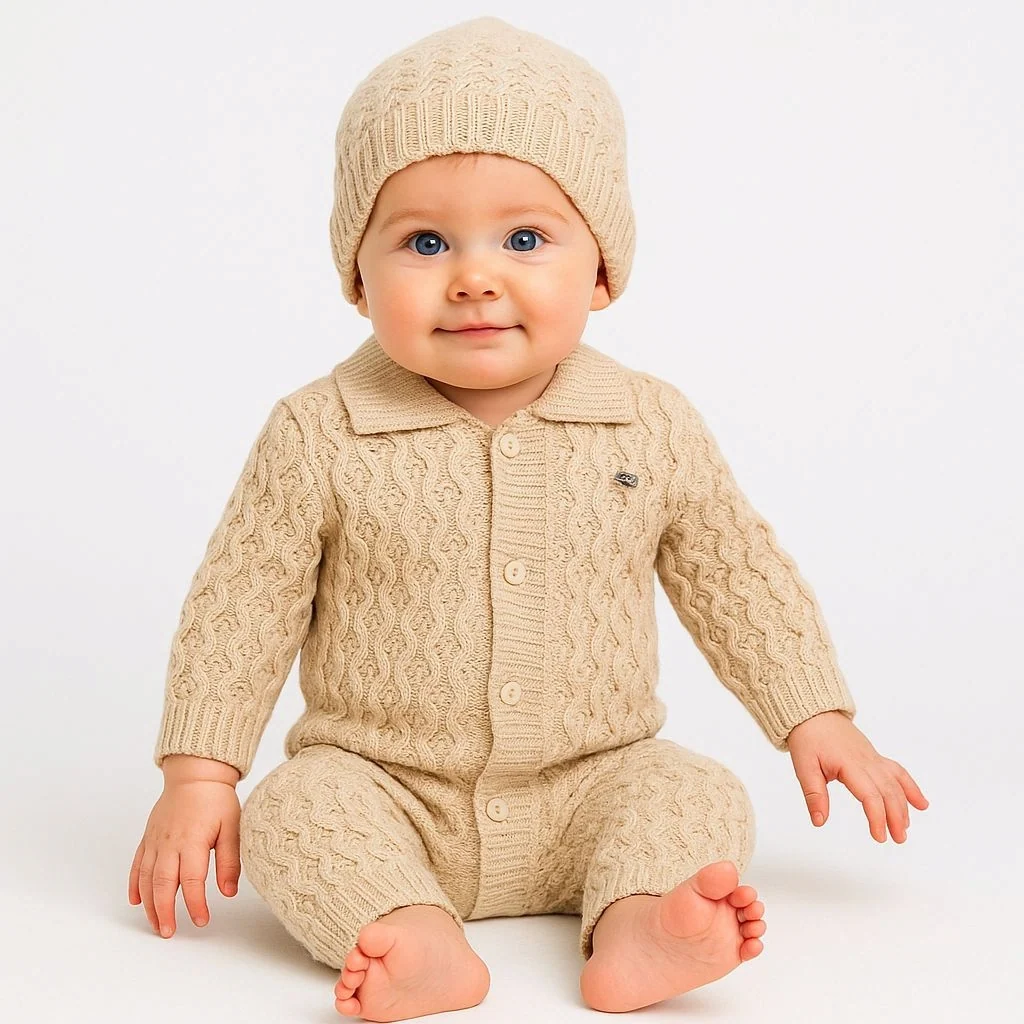 Baby Woolen Hooded Rompers(0-6 months)