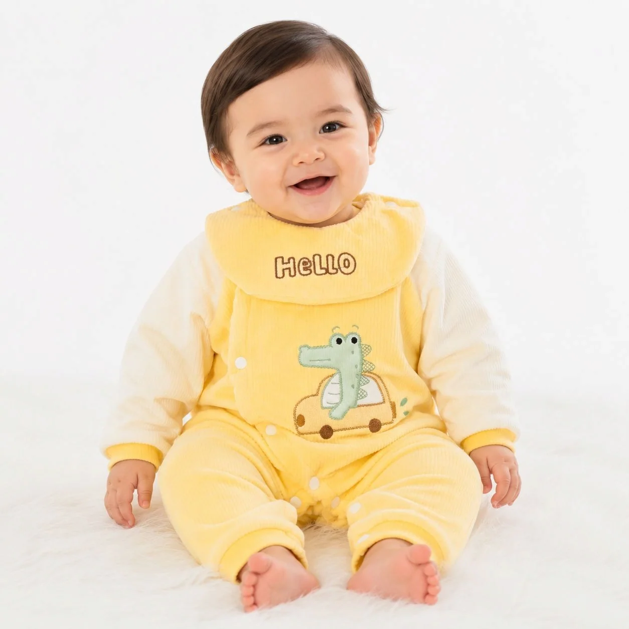 Baby Quilted Foaming Winter Rompers – Cozy & Stylish
