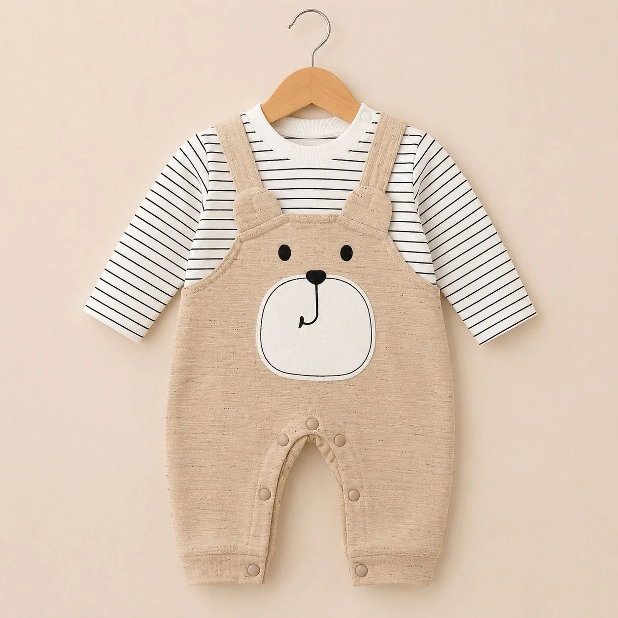 Blended Cotton Bear Romper – Available in 3 Beautiful Colors