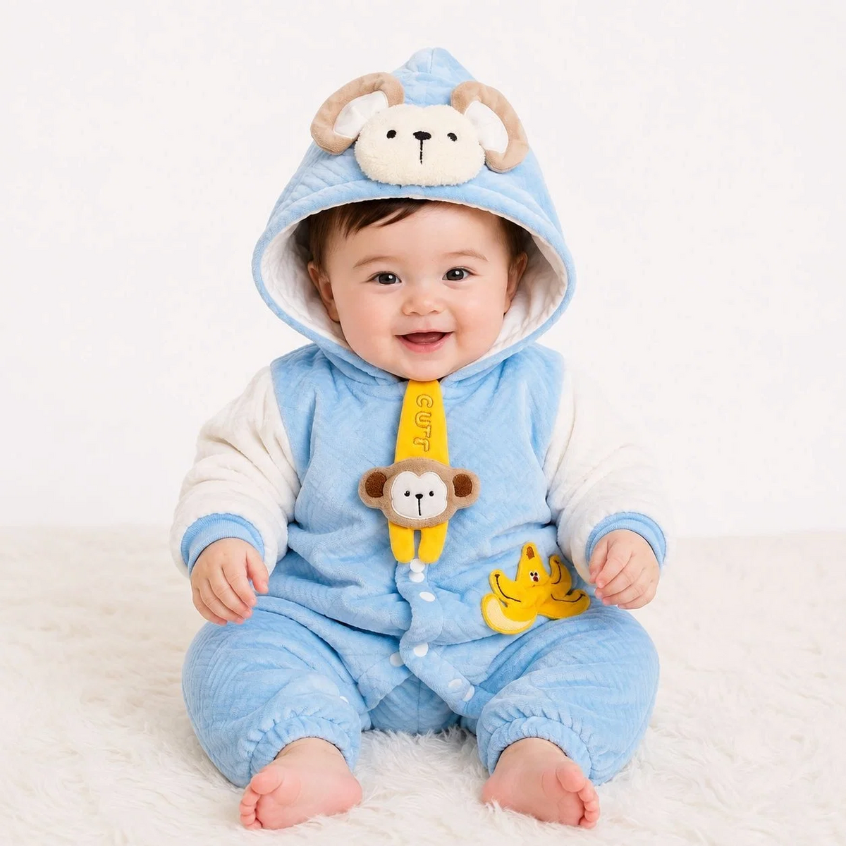Baby Quilted Foaming Winter Rompers – Cozy & Stylish