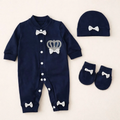 Fancy crown Romper set NB